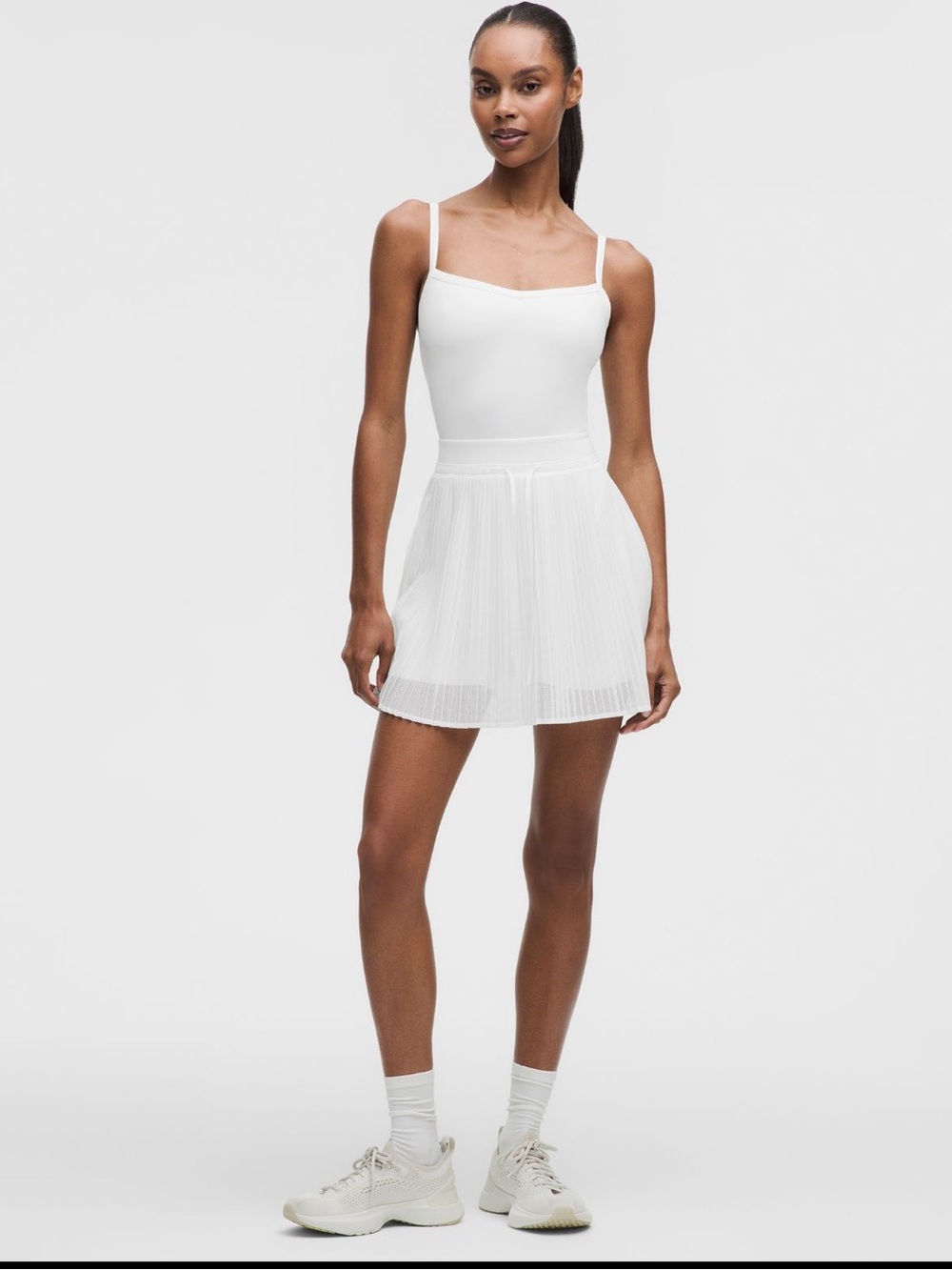NWT lululemon athletica Ace Advantage cutout White Pleated tennis Dress sz m